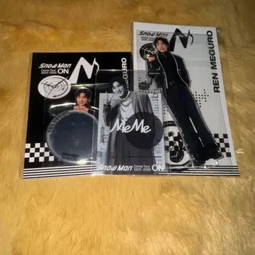 SnowMan 메구로 렌 아크릴 스탠드 클리어 스티커 미러 스티커