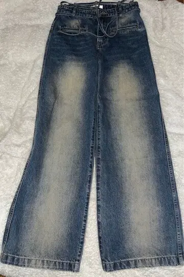 MELT THE LADY 와이드 레그 데님