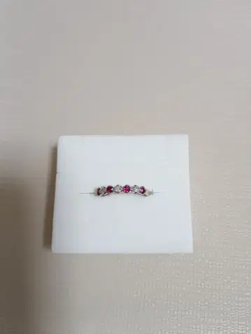 핑키링 반지 5호 플라티나 Pt 다이아몬드 루비 미사용 새상품