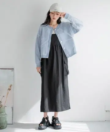 LOWRYSFARM 튤 레이어드 가디건 LS