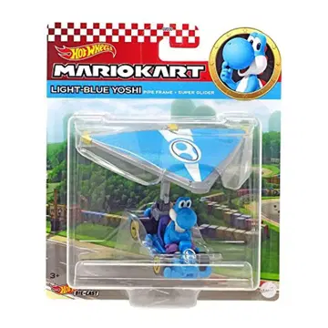 Hot Wheels 마리오 카트 라이트 블루 요시 글라이더 모듬