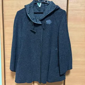 [ 컨디션 최상 ] UNTITLED 후드 부착 더플 코트 다크 그레이