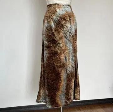 Made in USA 벨루어 롱 스커트 90's