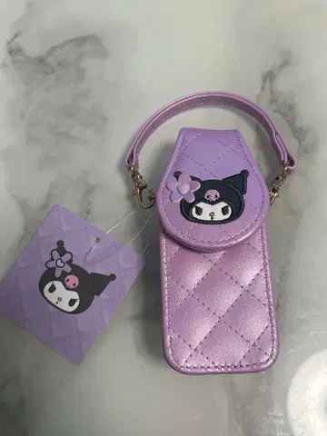 산리오 미니어처 퀼트 시리즈 핸들 부착 케이스 파우치 쿠로미