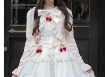 마시로 아리스 시마무라 니트 볼레로 옅은 핑크 연한 복숭아 딸기 밀크 M