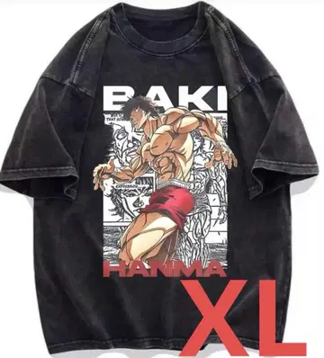 바키 한마 바키 프린트T셔츠 XL 새상품