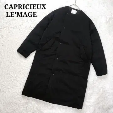 CAPRICIEUX LE'MAGE 노카라 다운 코트 블랙