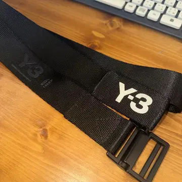 Y-3 블랙 나일론 벨트