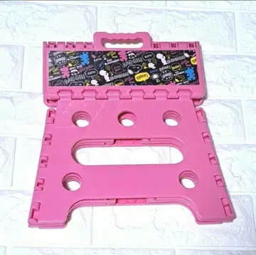 스누피 접이식 발판 핑크 휴대 편리