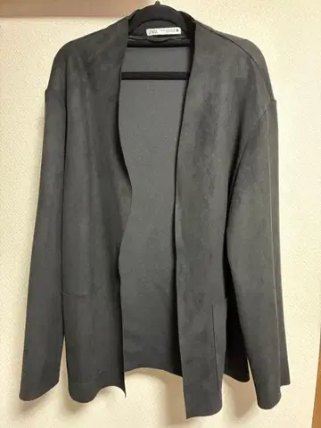 ZARA 스웨이드 노카라 자켓