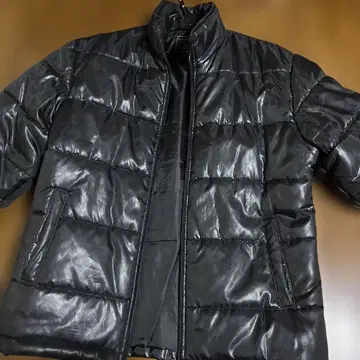 블랙 퀼팅 다운 자켓