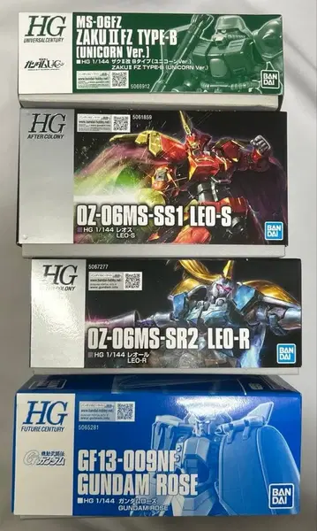 건담 프라모델 4종 세트