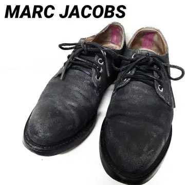 마크 제이콥스 블랙 가죽 레이스업 슈즈 통굽