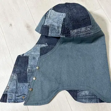 리버서블 용접 두건 No.206 데님 포켓 패턴 / 8온스 데님