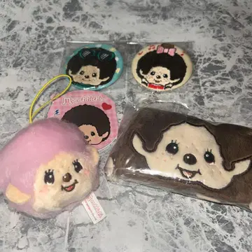 몽치치 봉제 인형 사진 키링 자수 캔 배지 한정판 페스티벌 키링