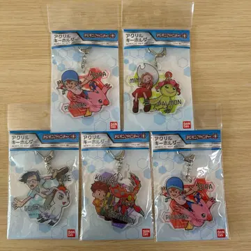 디지몬 아크릴 키링 5개 세트 미개봉 새상품