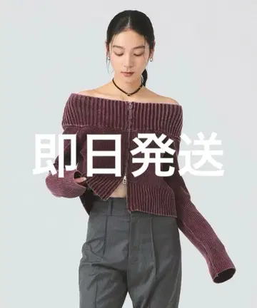 Ray BEAMS 몰 페이드 지퍼 가디건