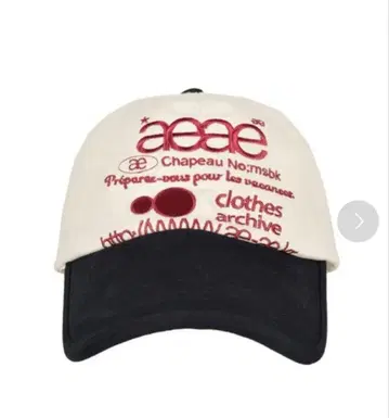 aeae 투톤 캡 레드 x 블랙 캡 모자