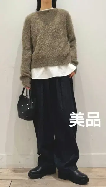 새상품급 [카구레] 데님 볼륨 팬츠 인디고 일본제 코튼