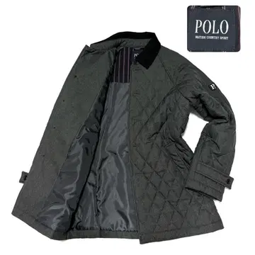 [ 새상품급 ] POLO 퀼팅 자켓 옷깃 코듀로이 절개 다크 그레이