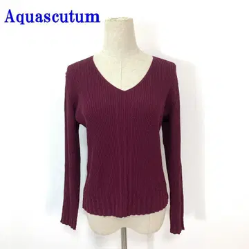 아쿠아 스큐텀 긴팔 니트 보르도 울 나일론 11 C4270