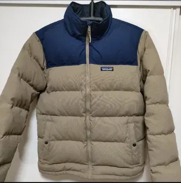 patagonia 다운 자켓 베이지 네이비