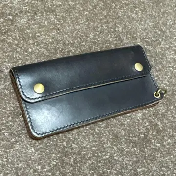 롱 트래커 지갑 언덕 염색 블랙 차심