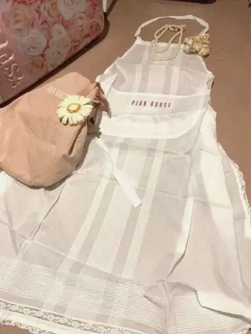 핑크하우스 극박면 로운 프랑스 레이스 카네코 이사오 튜닉 원피스