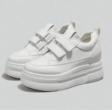 신발 통굽 화이트 여성용 한국 스니커즈