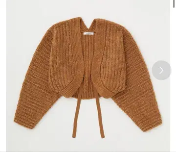 MOUSSY 브라운 크롭 가디건
