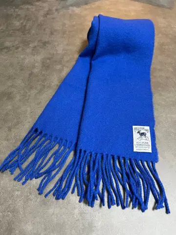 [ 새상품급 ] HILLTOP 램스울 100% 머플러 블루