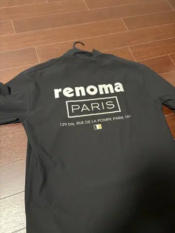 레노마 하프 지퍼 셔츠 블랙