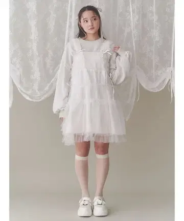 merry jenny 튤 코르셋 미니 원피스