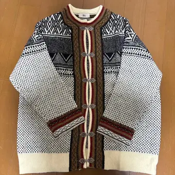 MN.L 기하학 패턴 가디건 F 사이즈