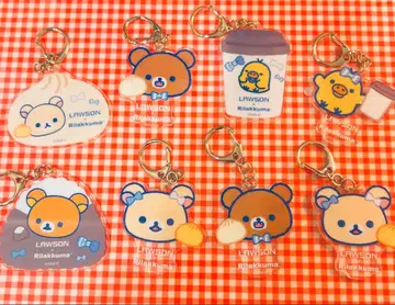 리락쿠마 로손 리라 복권 G상 아크릴 키링 8개