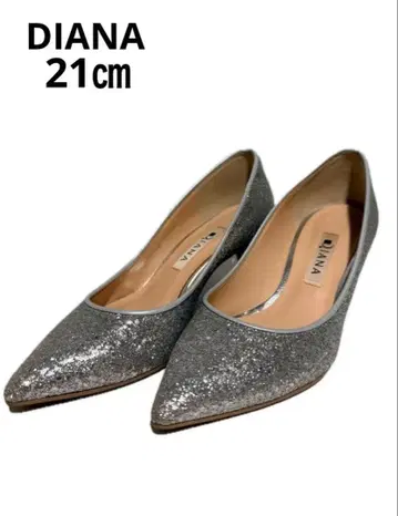 DIANA 다이애나 글리터 펌프스 실버 스틸레토 21cm
