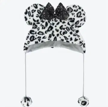 레오파드 무늬 미키풍 모자