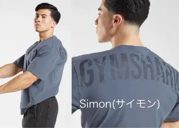 GYMSHARK 네이비 x 그레이 T셔츠 M 사이즈