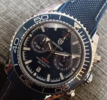 크로노그래프 쿼츠 다이버즈 모델 회전 베젤