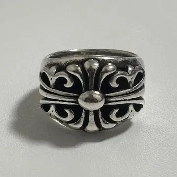 키퍼 반지 실버 크롬풍 플로럴 크로스 키퍼 디자인 Y2K