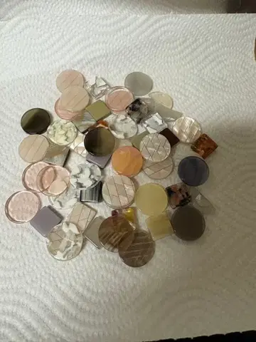 아세테이트 부품 묶음 판매 (클리어, 화이트, 미색 계열)