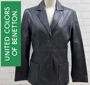 새상품급 UNITED COLORS OF BENETTON 양가죽 블랙 가죽