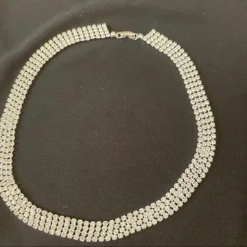 비즈 목걸이 실버 (하나에모리)