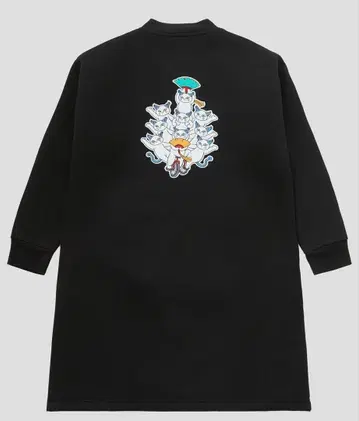 이시쿠로 아야코 롱 지퍼 블루종 그라니프 자전거 자켓 고양이