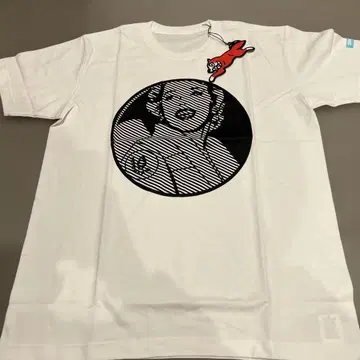 미사용 새상품 BBC/icecream 그래픽 T셔츠 M 화이트 택 포함