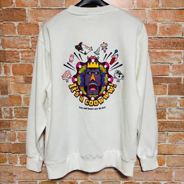 카타마리다마시 맨투맨 티셔츠 속기모 남성용 왕 흰색 화이트 M