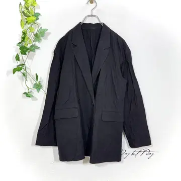 GU 린넨 레이온 더블 브레스트 자켓(L) 블랙 노멀 코어