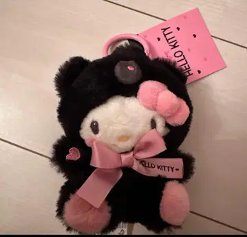 산리오 키티 마스코트 홀더 새까만 애니멀즈