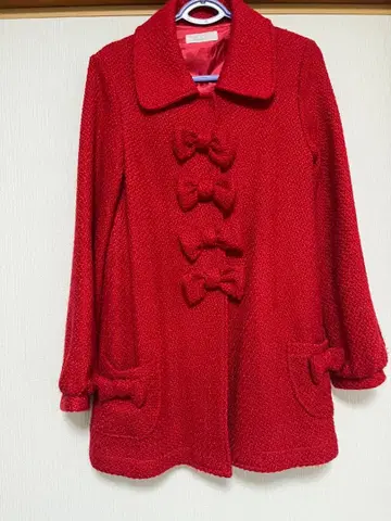 유메텐보 4단 리본 빨간색 코트