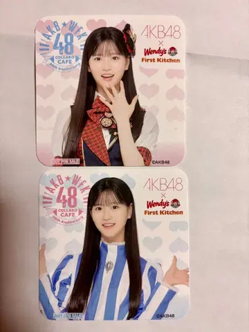 AKB48 야기 아이즈키 웬디스 코스터 2점 세트